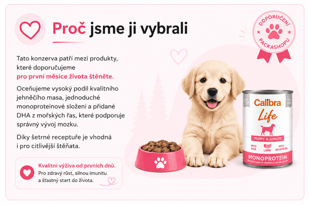 Calibra Life Puppy Junior konzerva Proč jsme ji vybrali